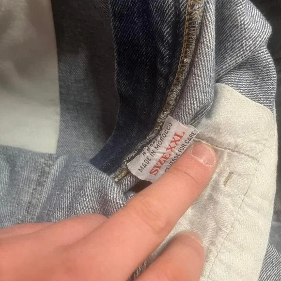 Vintage FUBU men's denim overalls embroidered loose hiphop USA made xxl